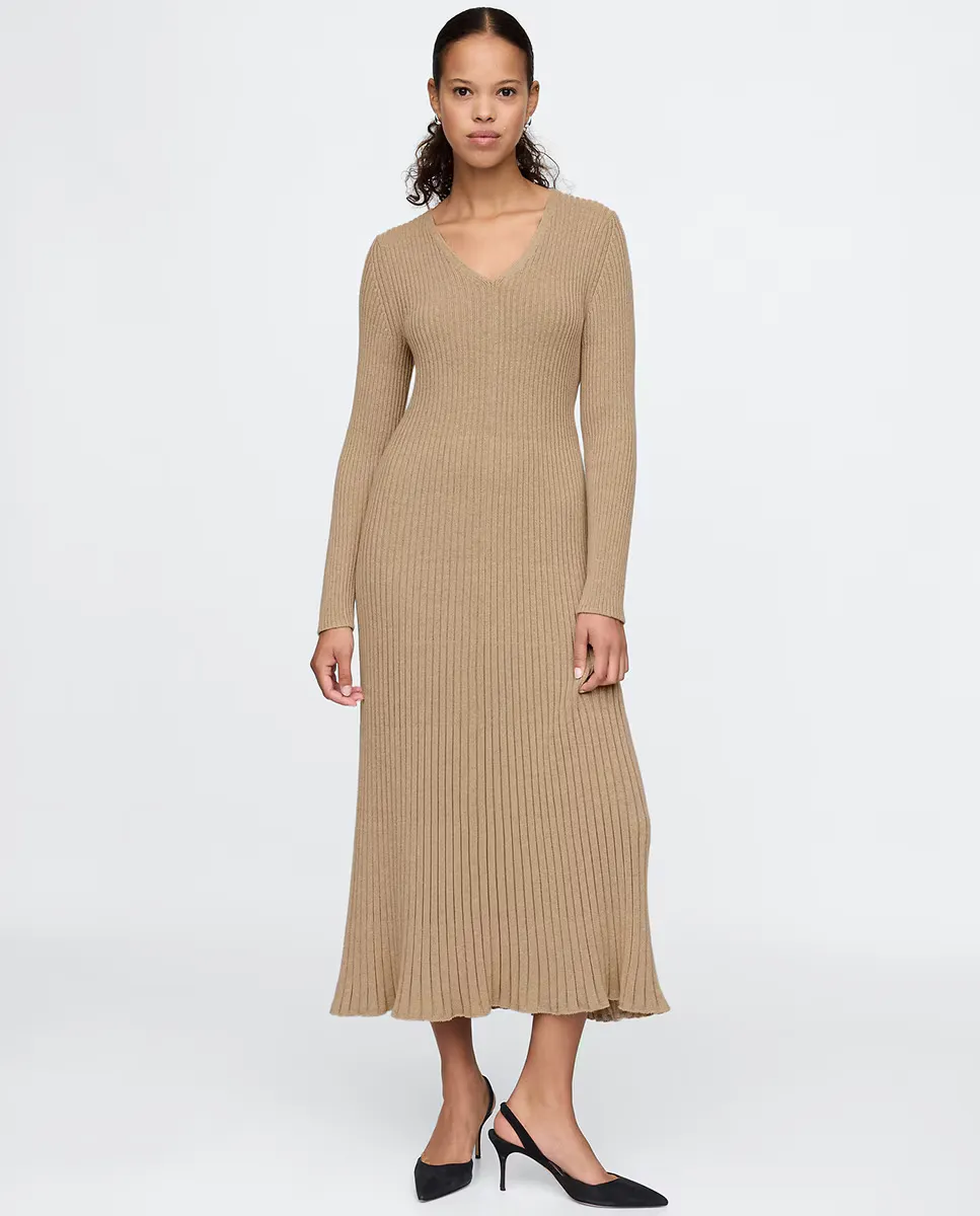 

Вязаное платье с рубчиками Gap, цвет Kaki