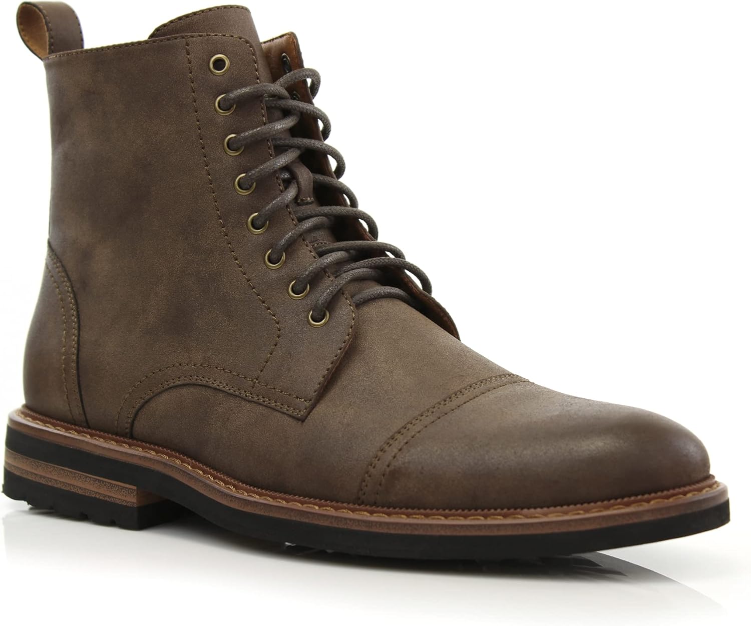 

Мужские ботинки Polar Fox до щиколотки | Повседневная модная коллекция на шнуровке | Модели с носком типа кап и без носка, мокко