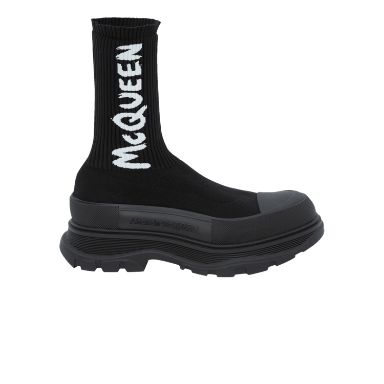 

Ботинки Alexander McQueen Tread Slick Boot 'Black Graffiti', черный