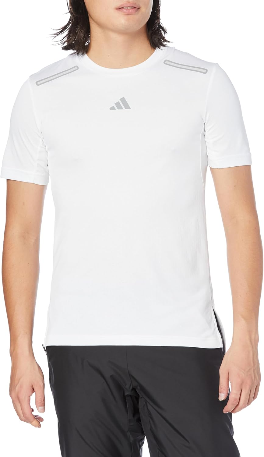 Мужская футболка с коротким рукавом Adidas HEAT. RDY HIIT Elevated Training DKV90, быстросохнущая, с охлаждающей технологией, белый