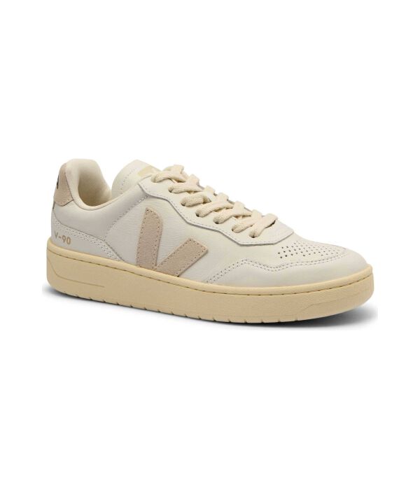 Кожаные кеды v-90 Veja, бежевый