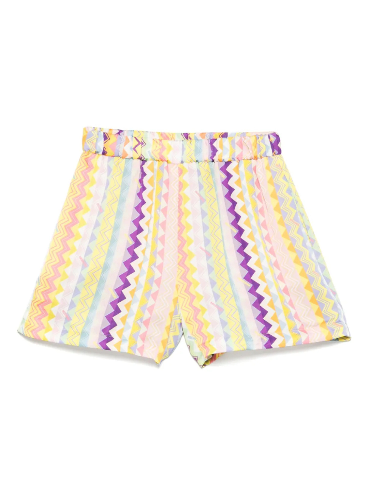 

Шорты с принтом зигзаг Missoni Kids, желтый
