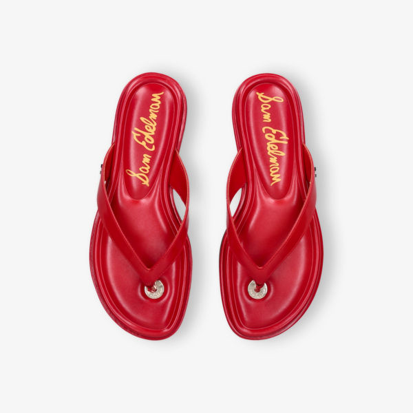 Сандалии Sam Edelman на плоской подошве из искусственной кожи, красный — фото 2
