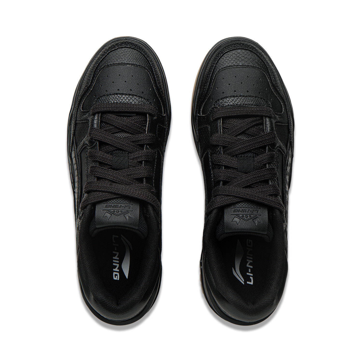 Кроссовки LINING Moon White 2.0 Skateboarding Shoes Men Low-top Black, черный — фото 4