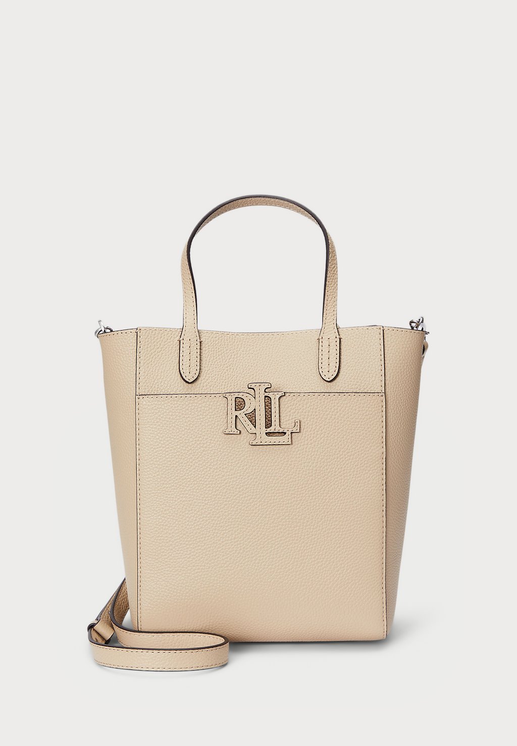 

Сумка PEBBLED LEATHER SMALL CAMERYN TOTE BAG Lauren Ralph Lauren, песочный