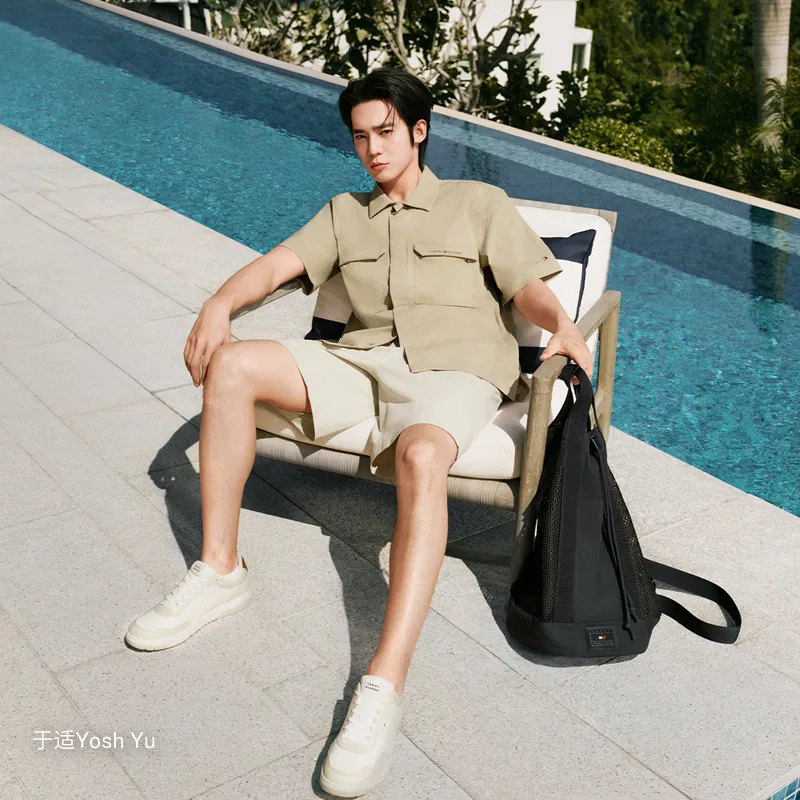 Рубашка Tommy Hilfiger мужская хаки — фото 4