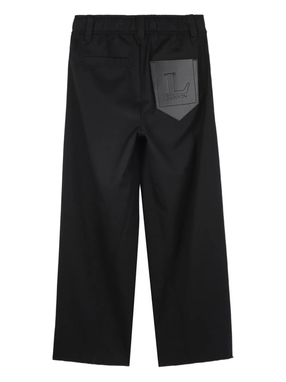 Брюки из смесовой шерсти Lanvin Enfant, черный — фото 2