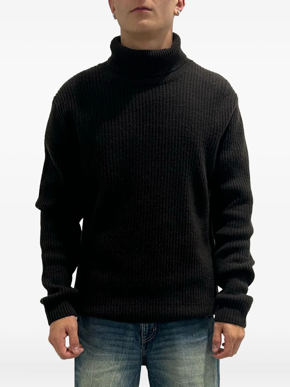 

Свитер с воротником-стойкой Rayne 1896, коричневый