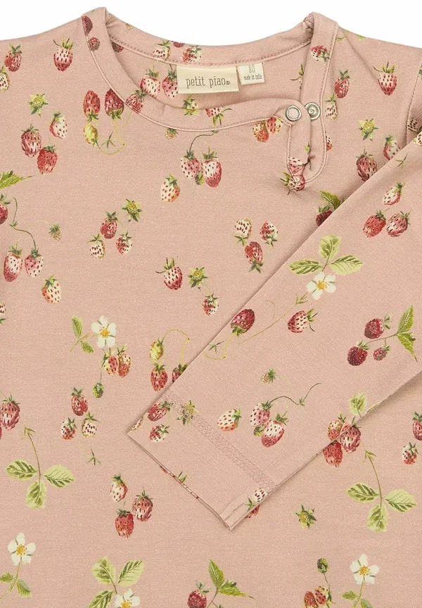 Боди Petit Piao, misty rose strawberry aop, туманно-розовый клубничный принт — фото 3
