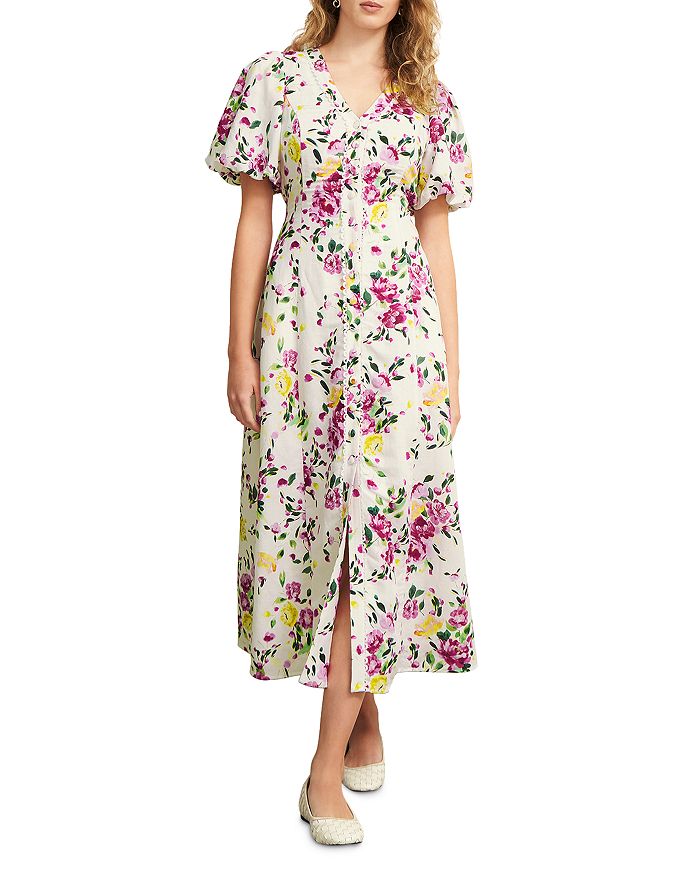 

Платье Taylor из льняной смеси HOBBS LONDON, белый