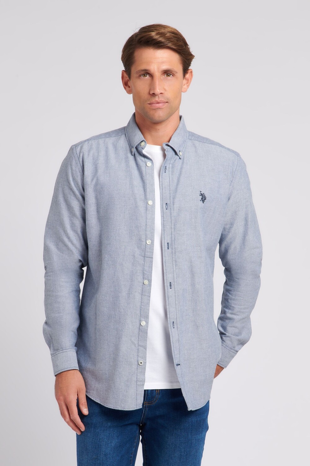 

Мужская рубашка-оксфорд U.S. Polo Assn, синий
