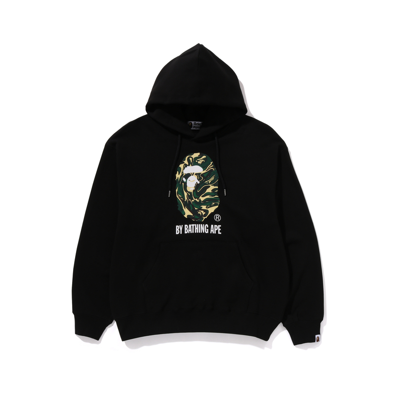 

Толстовка Bape Marbling Camo от Bathing Ape с капюшоном свободного кроя A BATHING APE, Black BKX