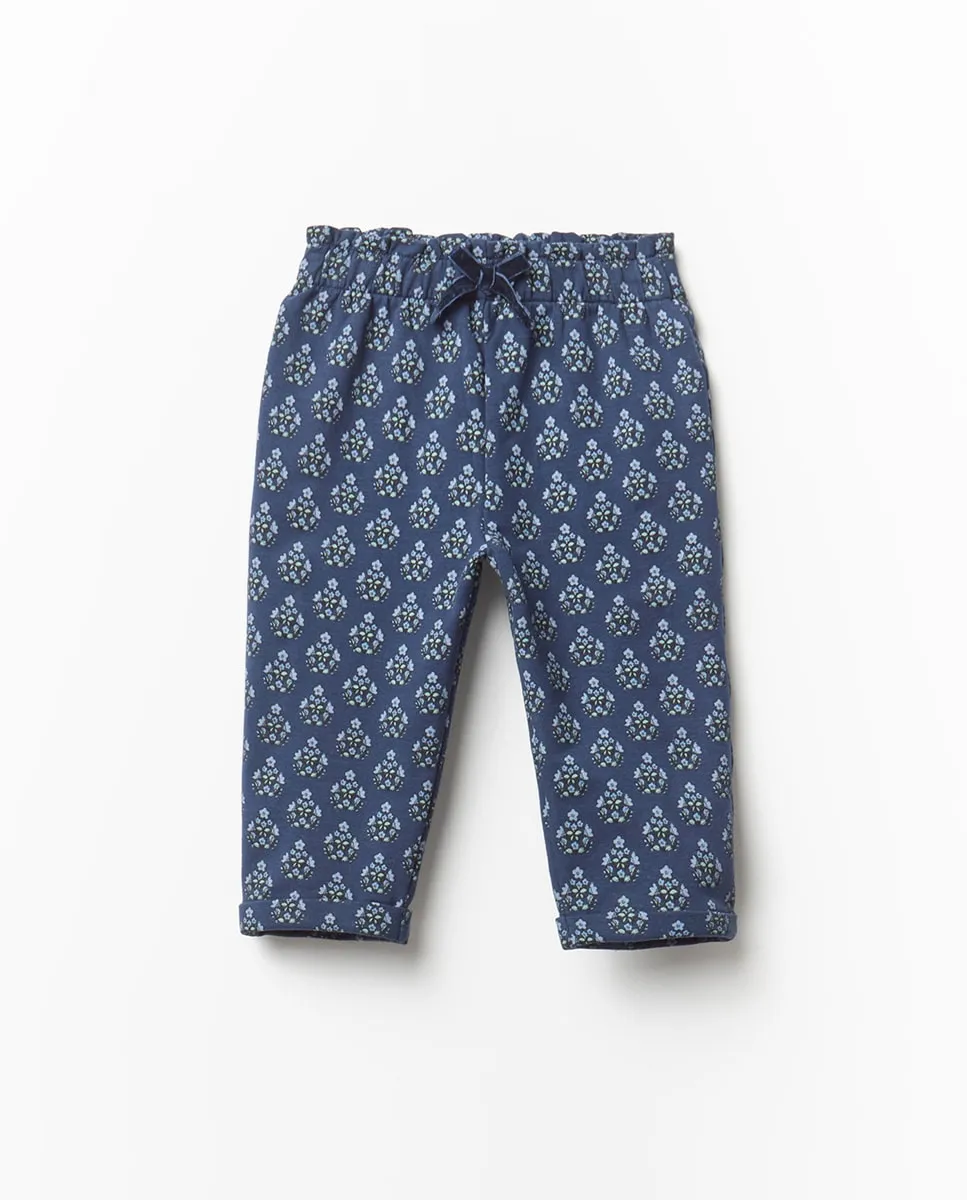 

Цветочные штаны Sfera, темно-синий