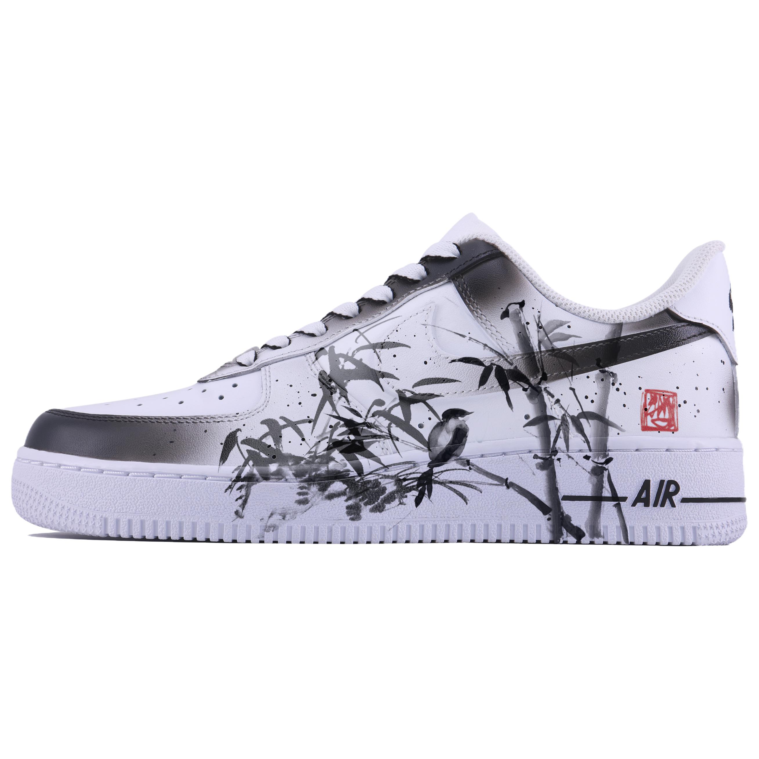 

Nike Кроссовки Air Force 1 для скейтбординга, износостойкие, низкие, мужские, белые, черные