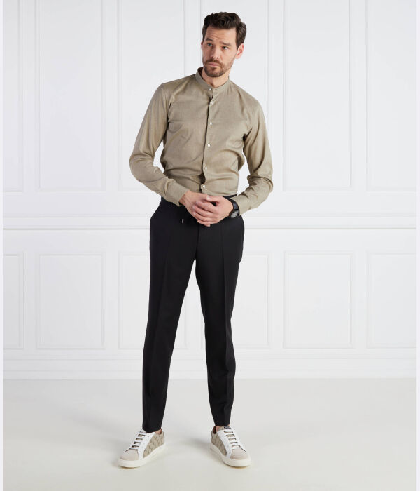Брюки шерстяные Boss H Genius Slim Fit, черный — фото 2