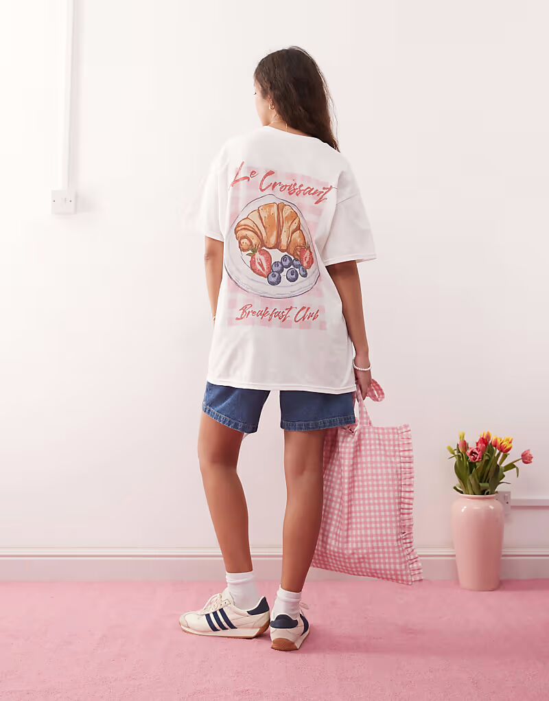 

Футболка большого размера Miss Selfridge les croissant