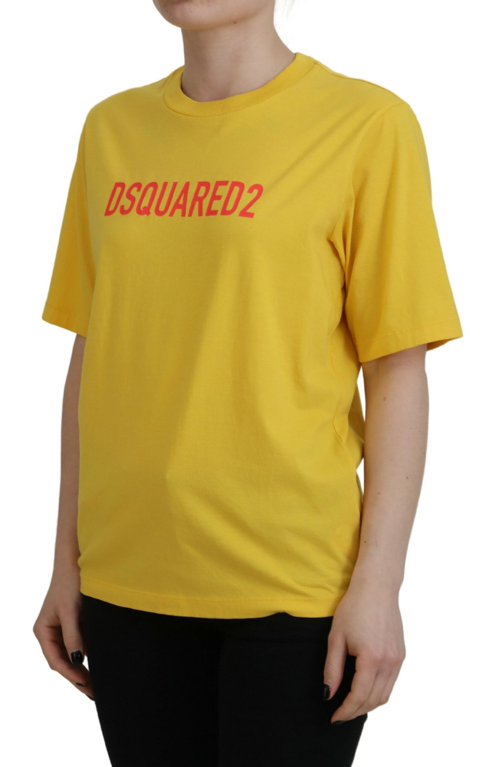 Футболка с круглым вырезом и принтом желтого логотипа из хлопка Easy Tee Dsquared2 — фото 2