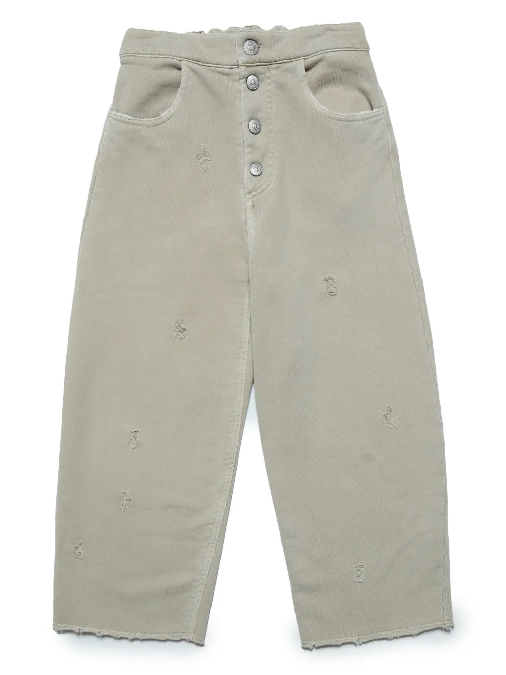 

Широкие джинсы с эффектом потертости MM6 Maison Margiela Kids, нейтральный