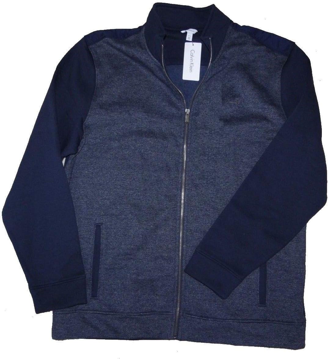 Мужская флисовая толстовка с воротником-стойкой и застежкой-молнией Calvin Klein Jeans, Cadet Navy — фото 2
