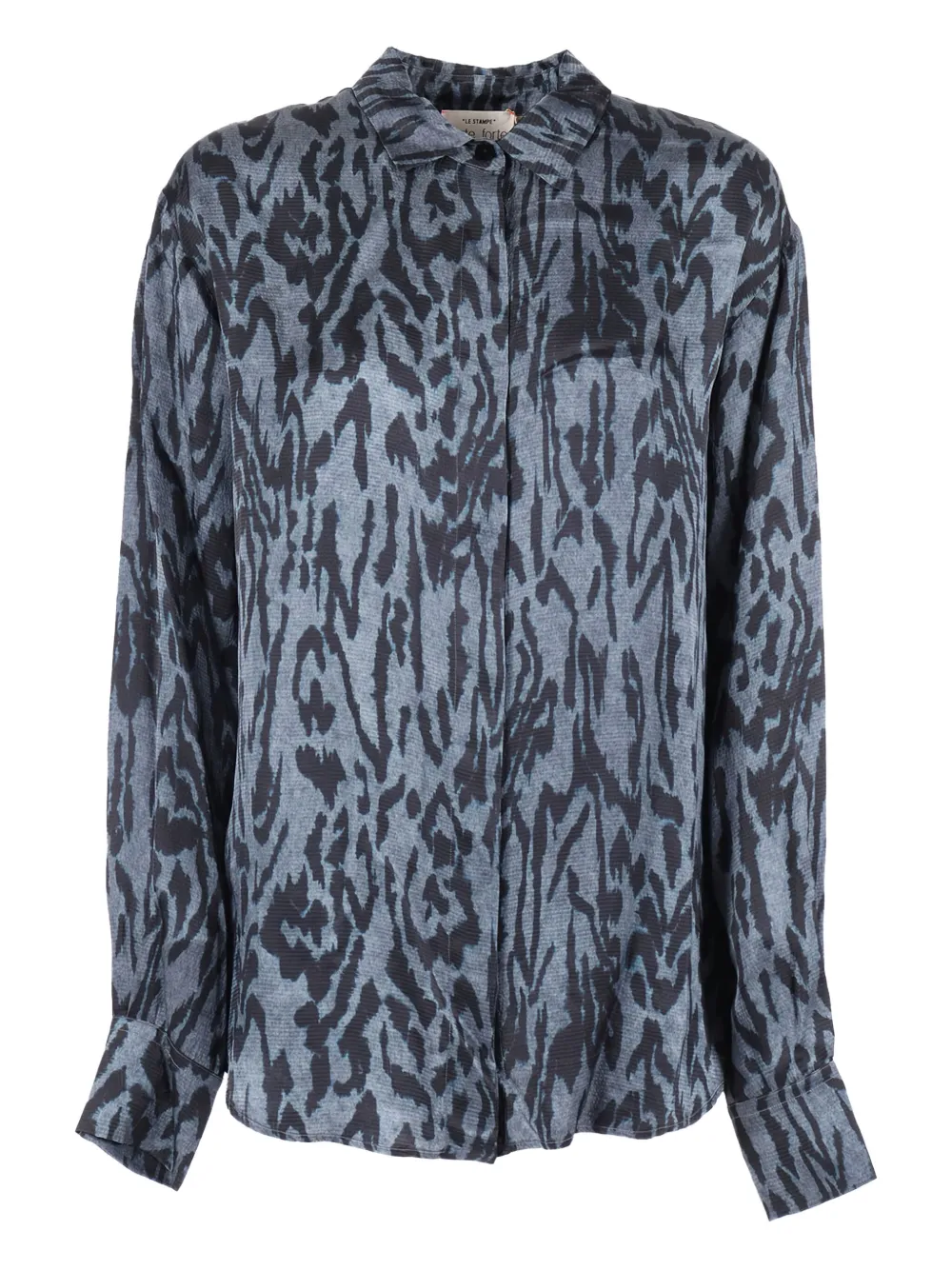 

Рубашка с узором Forte Forte, синий