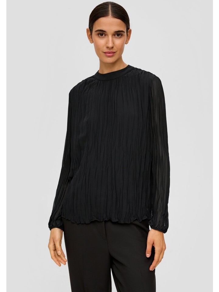 

Блуза sOliver BLACK LABEL langarm, черный