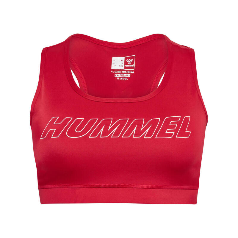 

Hmlte Curvy Sports Bra Plus женский спортивный бюстгальтер для тренировок с технологией Beecool HUMMEL, цвет rot