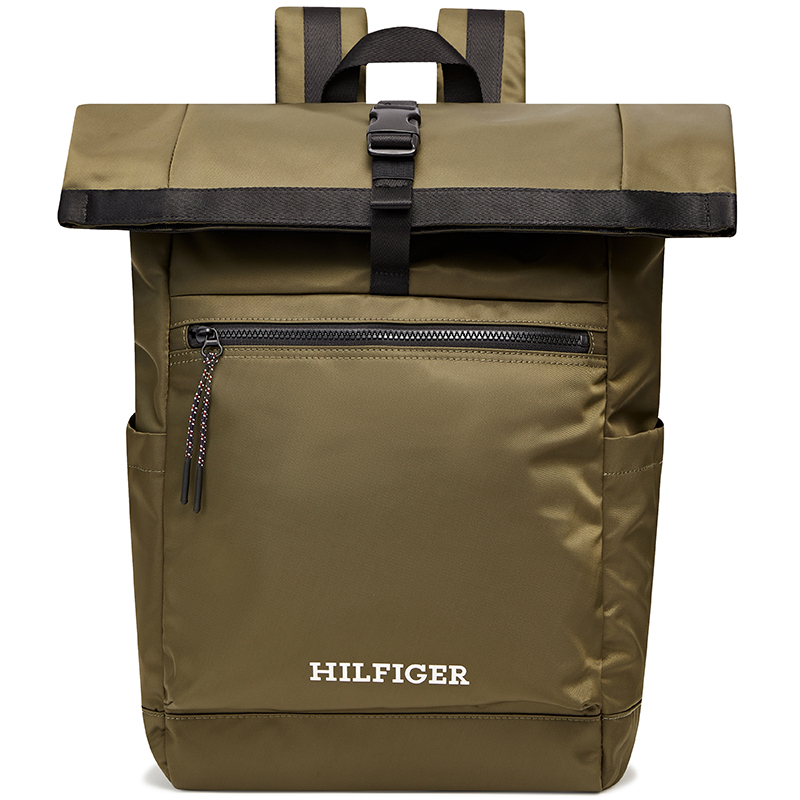 

Tommy Hilfiger Полиэстеровый рюкзак среднего размера мужской армейский зеленый, Army Green RBN