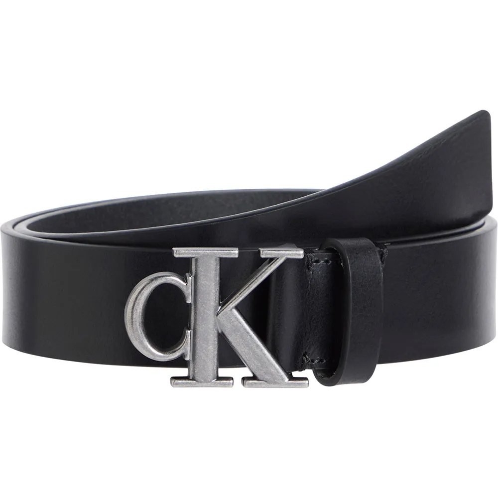 

Ремень Calvin Klein Jeans Monogram Plaque Buckle, черный