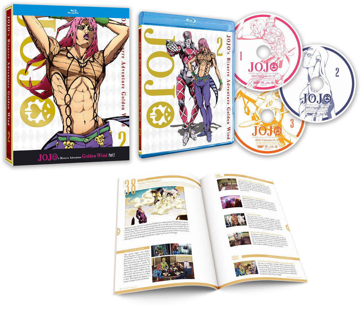 

Blu-Ray диск JoJos Bizarre Adventure Golden Wind Set 2 Limited Edition Blu-ray