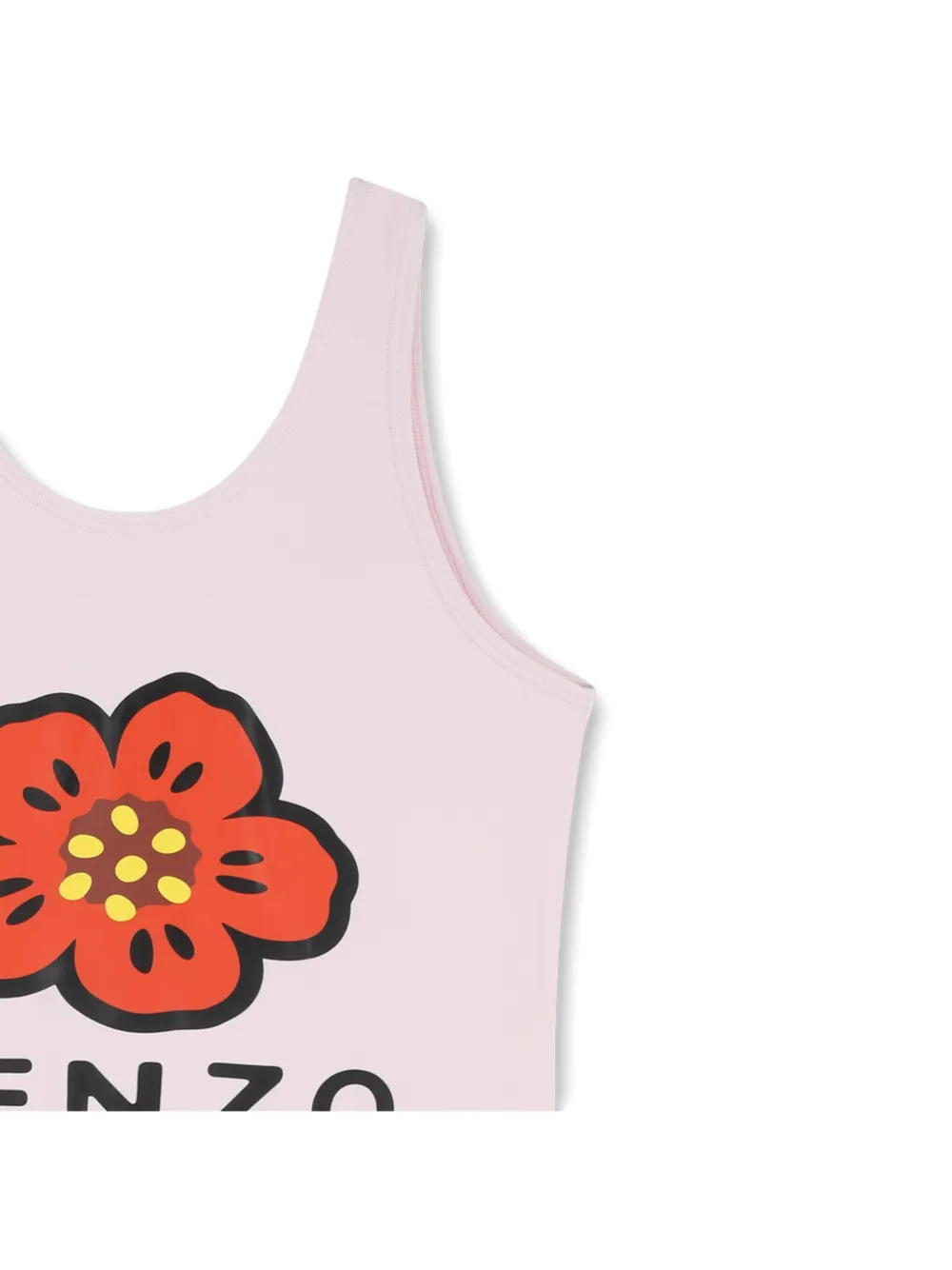 Купальник с цветком боке Kenzo Kids, розовый — фото 3