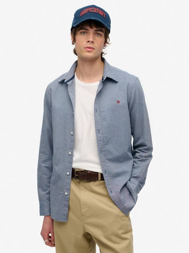 

Хлопковая оксфордская рубашка Regular Fit Superdry, Azure Chambray