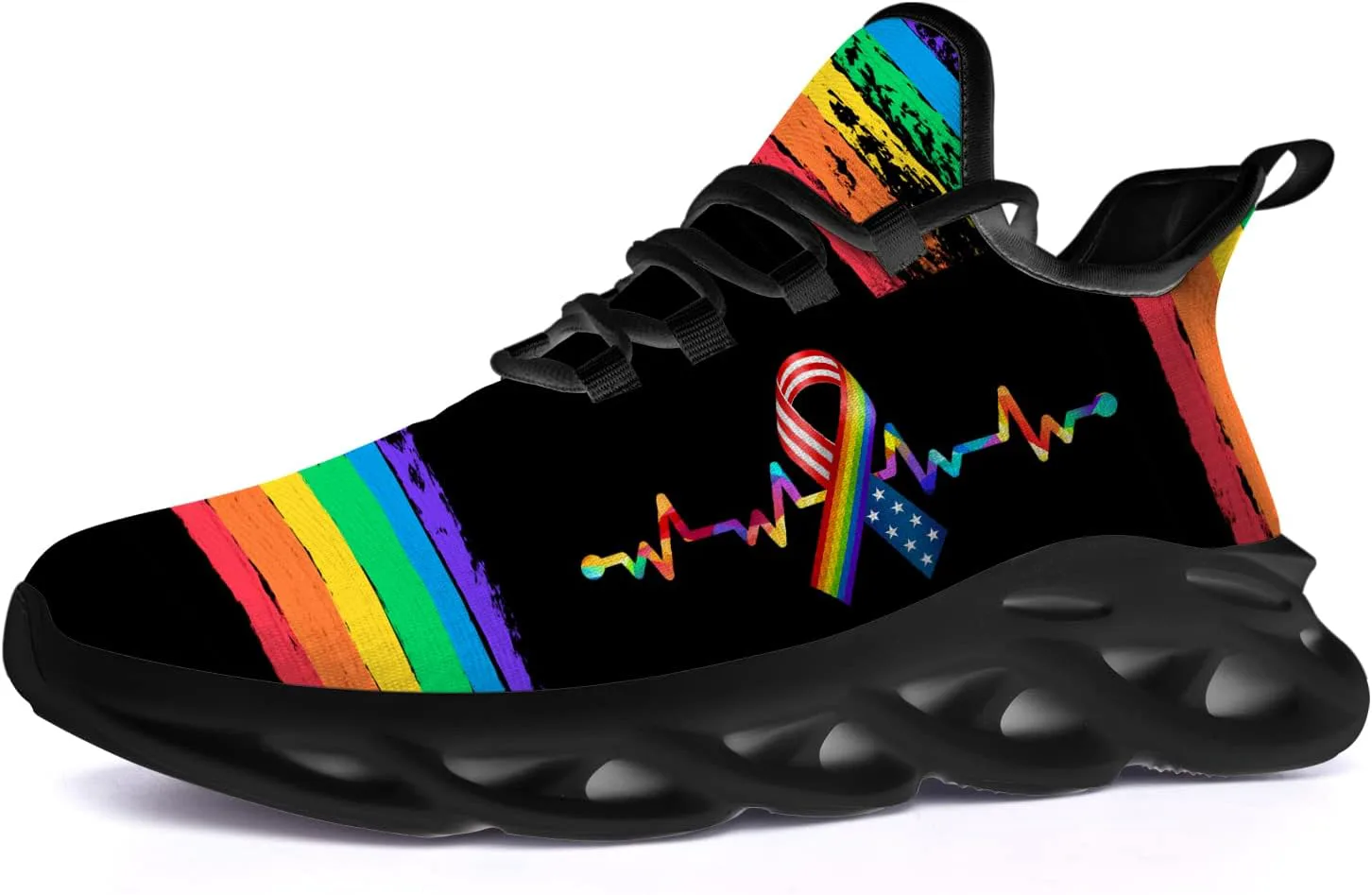 

Кроссовки Ciadoon с американским флагом для мужчин и женщин, для бега по шоссе, спорта, ходьбы, тенниса, обувь на 4 июля, подарок для него и для нее