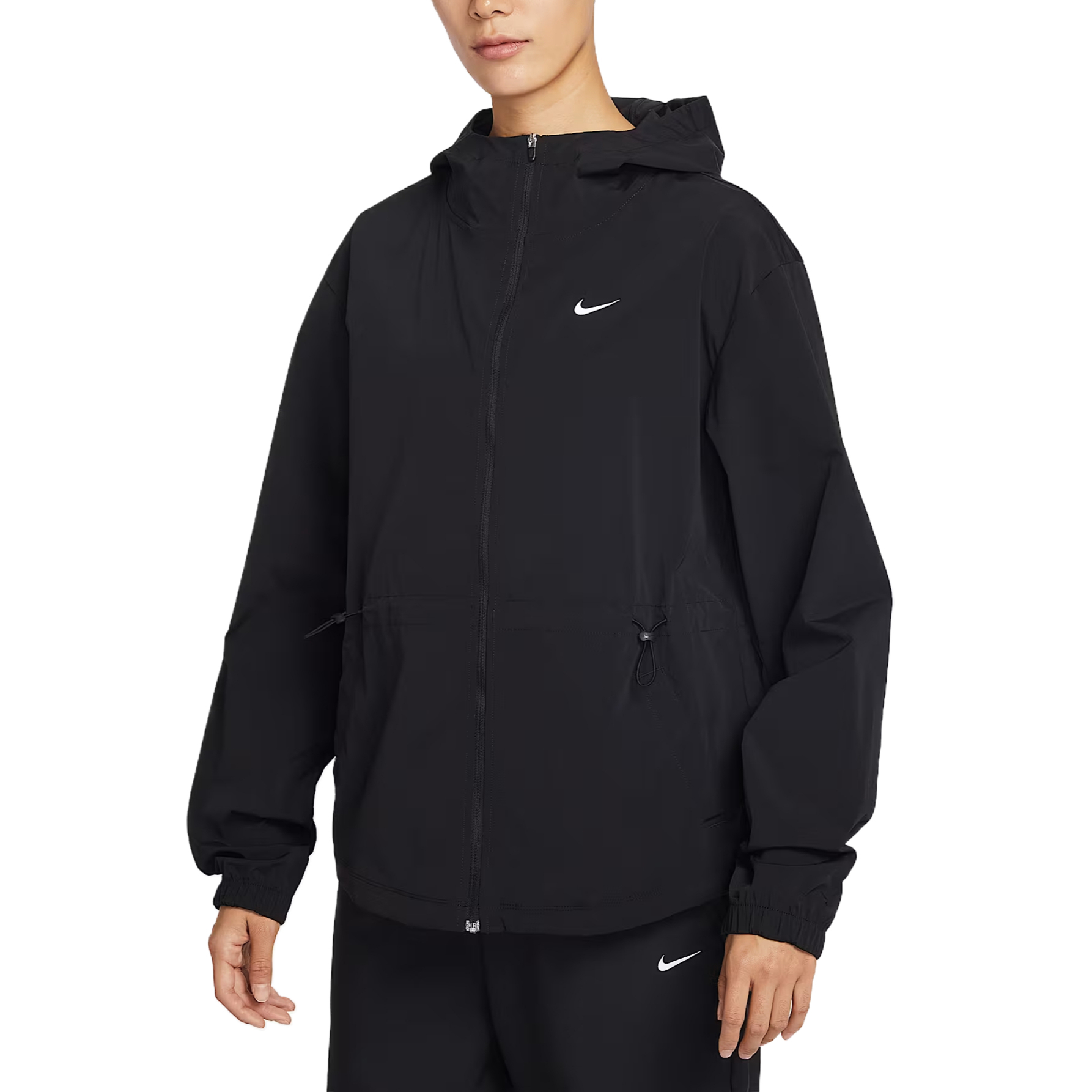 

Nike Куртка женская Black/White с капюшоном Moderate Others