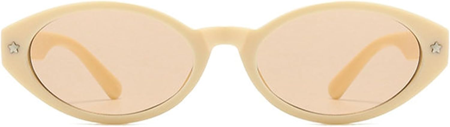 

Солнцезащитные очки COTIA маленького овального размера для женщин и мужчин, летние, в стиле ретро, ​​с асимметричным оправой «кошачий глаз», модные солнцезащитные очки для активного отдыха, Beige