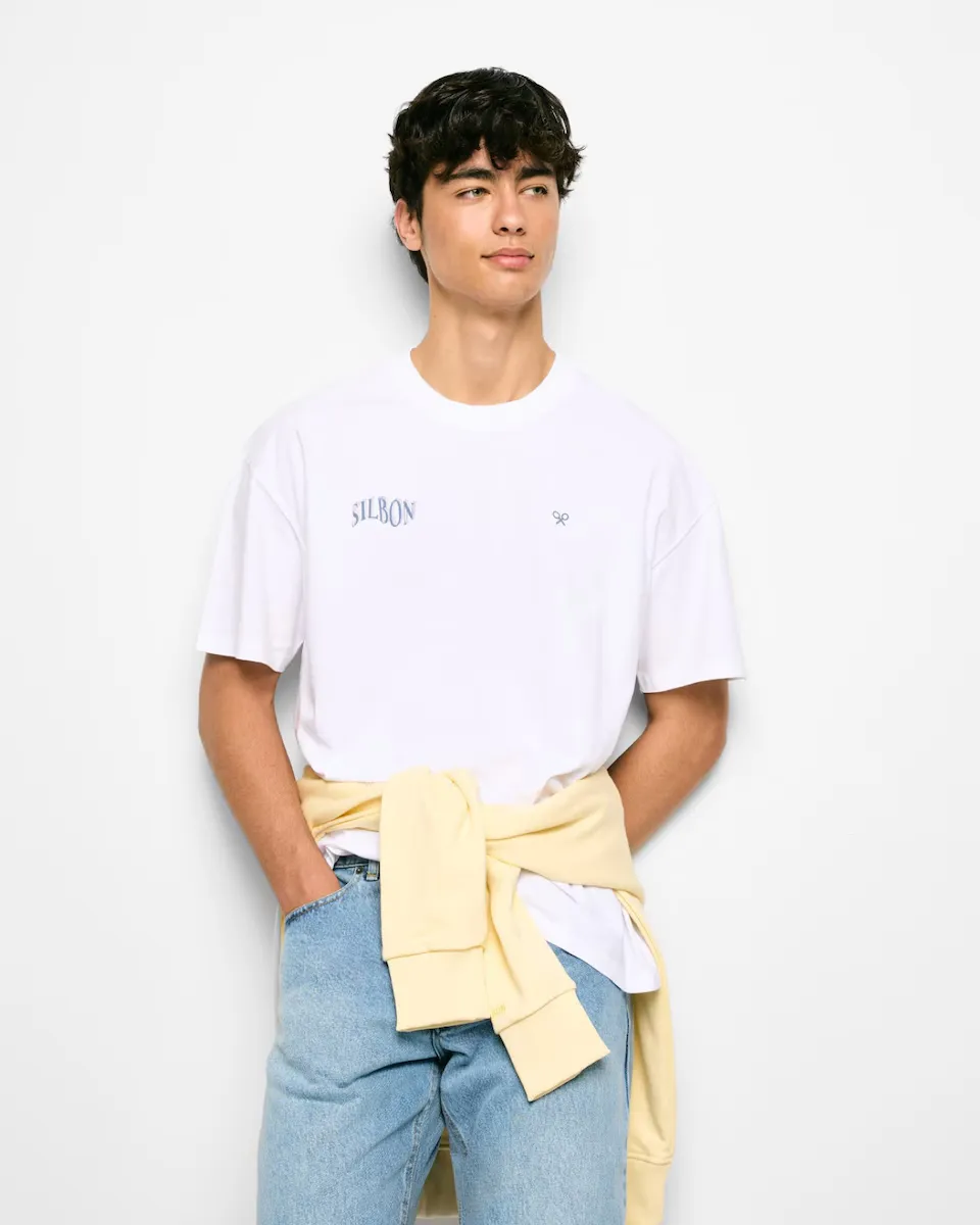 

Мужская белая футболка Special Fit Vibes Club Silbon, белый