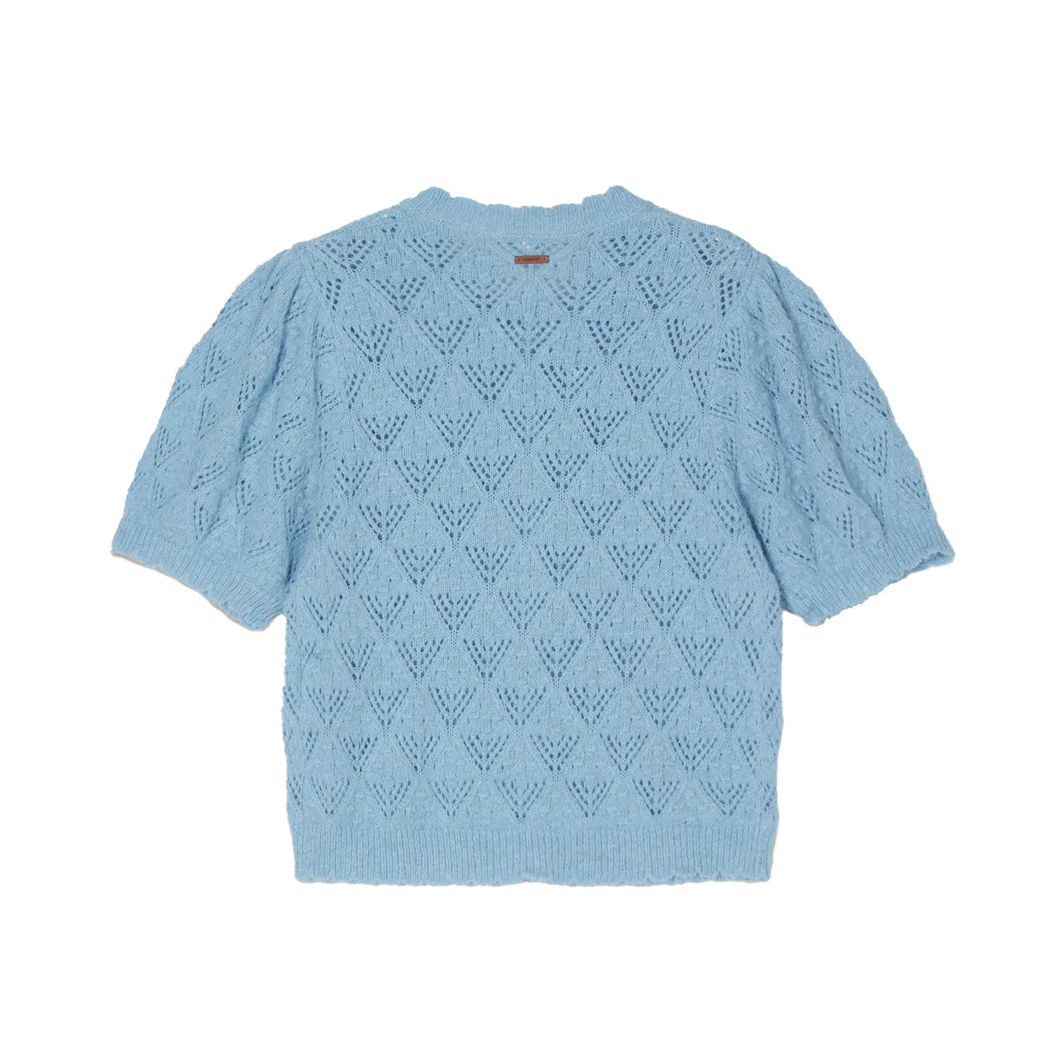 Кардиган женский тонкий с круглым вырезом, light blue, трикотаж Levis — фото 3