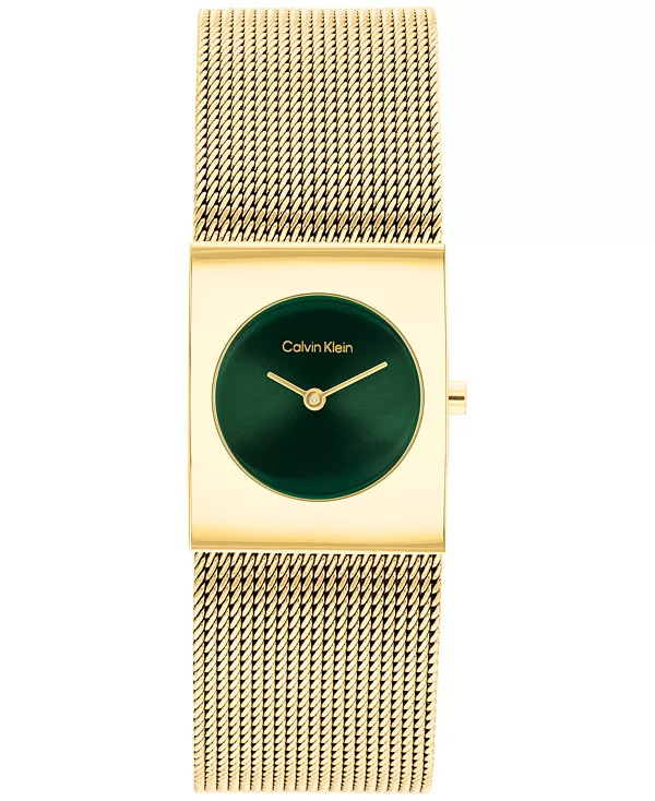 

Женские часы CK Pulse, золотистый оттенок, нержавеющая сталь, сетчатый браслет, 21,5 мм Calvin Klein, gold