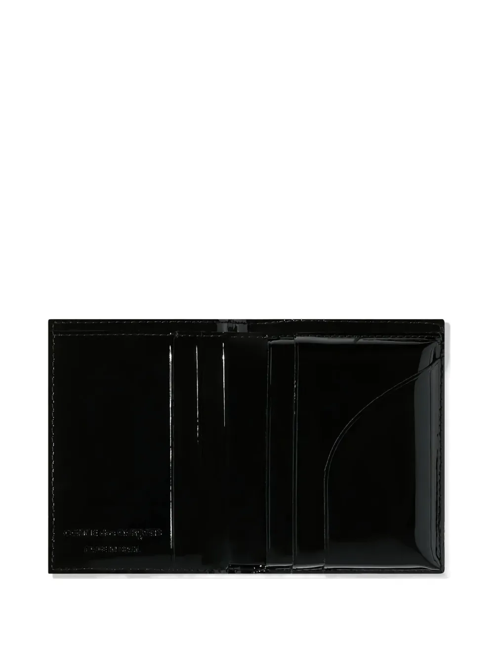 

Кошелек из лакированной кожи, перевернутый Comme Des Garçons Wallet, черный