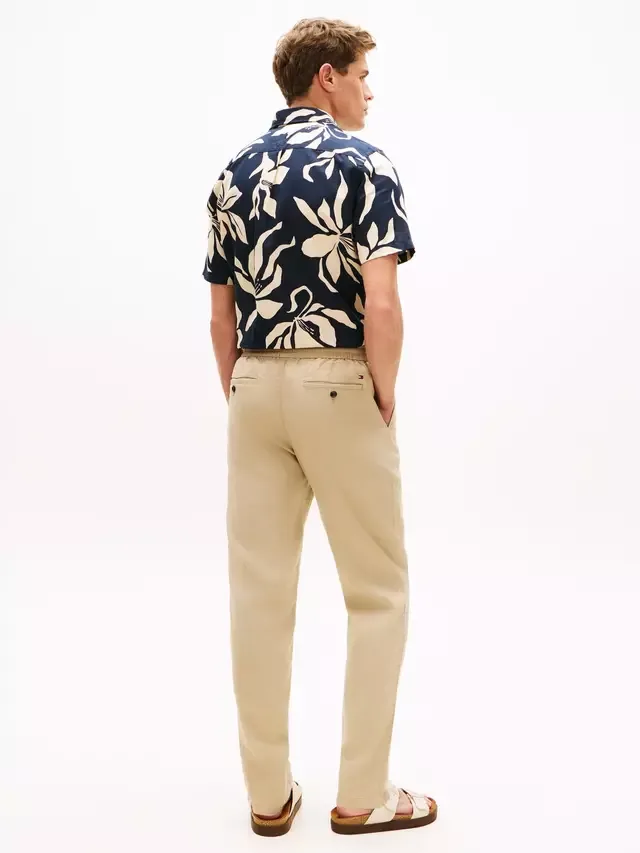 Зауженные брюки-чиносы Harlem из льняной смеси Tommy Hilfiger, Beige — фото 3