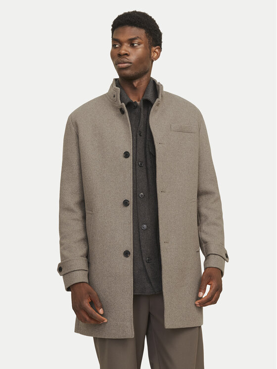 

Шерстяное пальто regular fit Melton 12258672 Jack & Jones, бежевый