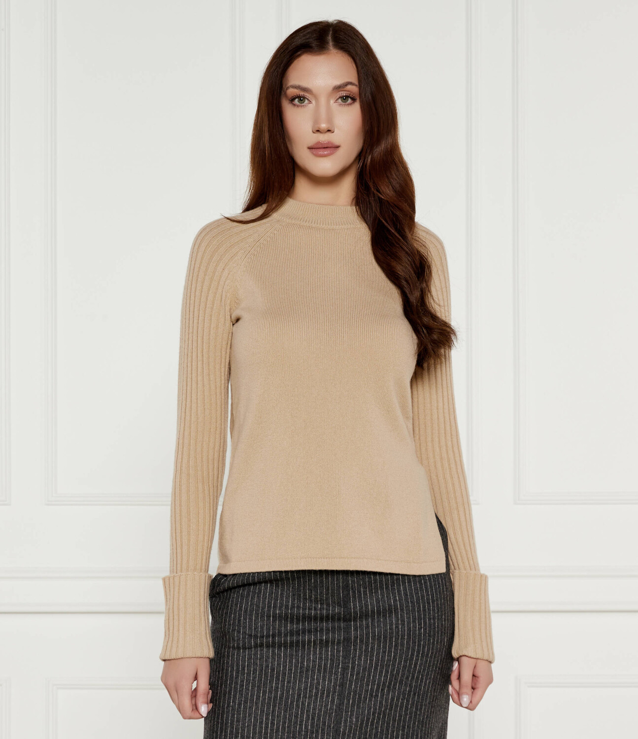 

Свитер из шерсти MAX&Co. CANOSSA Regular Fit, бежевый