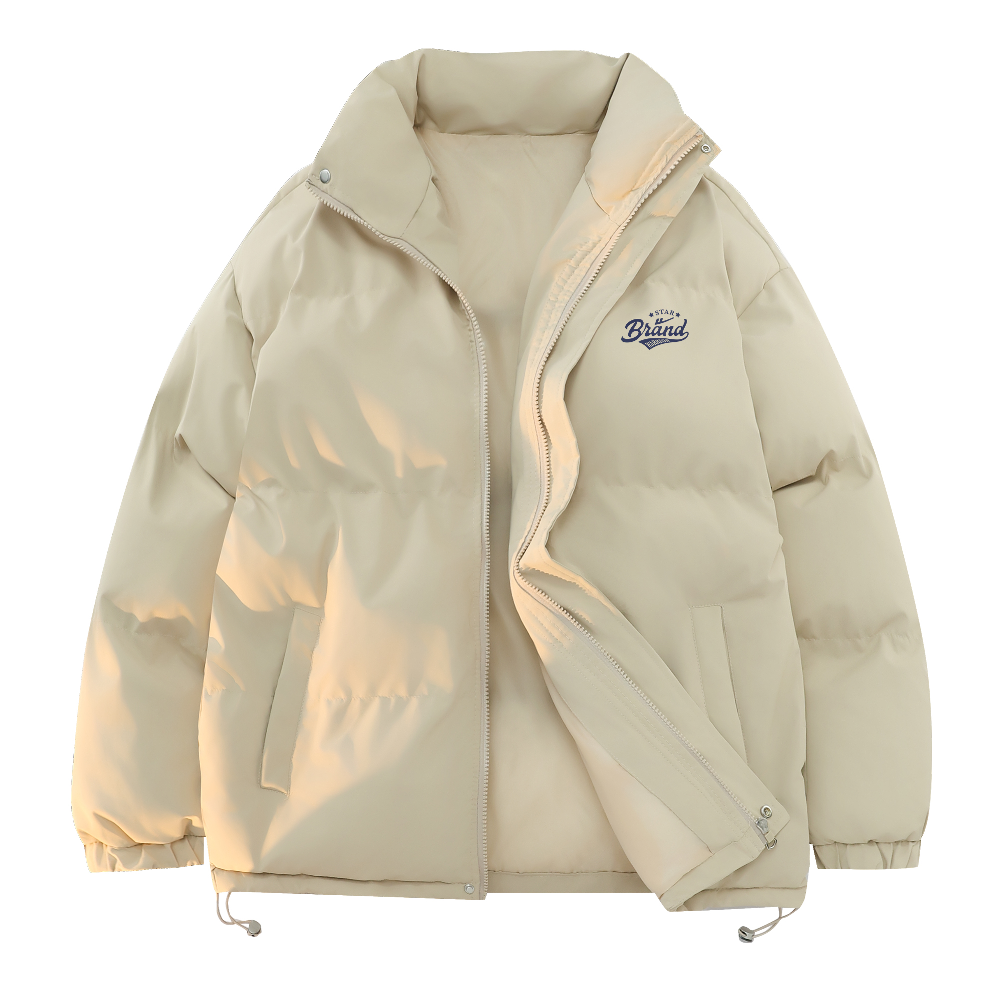 

Пуховик Unisex Stand Collar утепленный стеганый WARRIOR, оранжевый