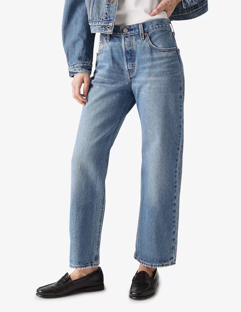 

501 джинсы до щиколотки 90-х годов Levi's, светло-голубой