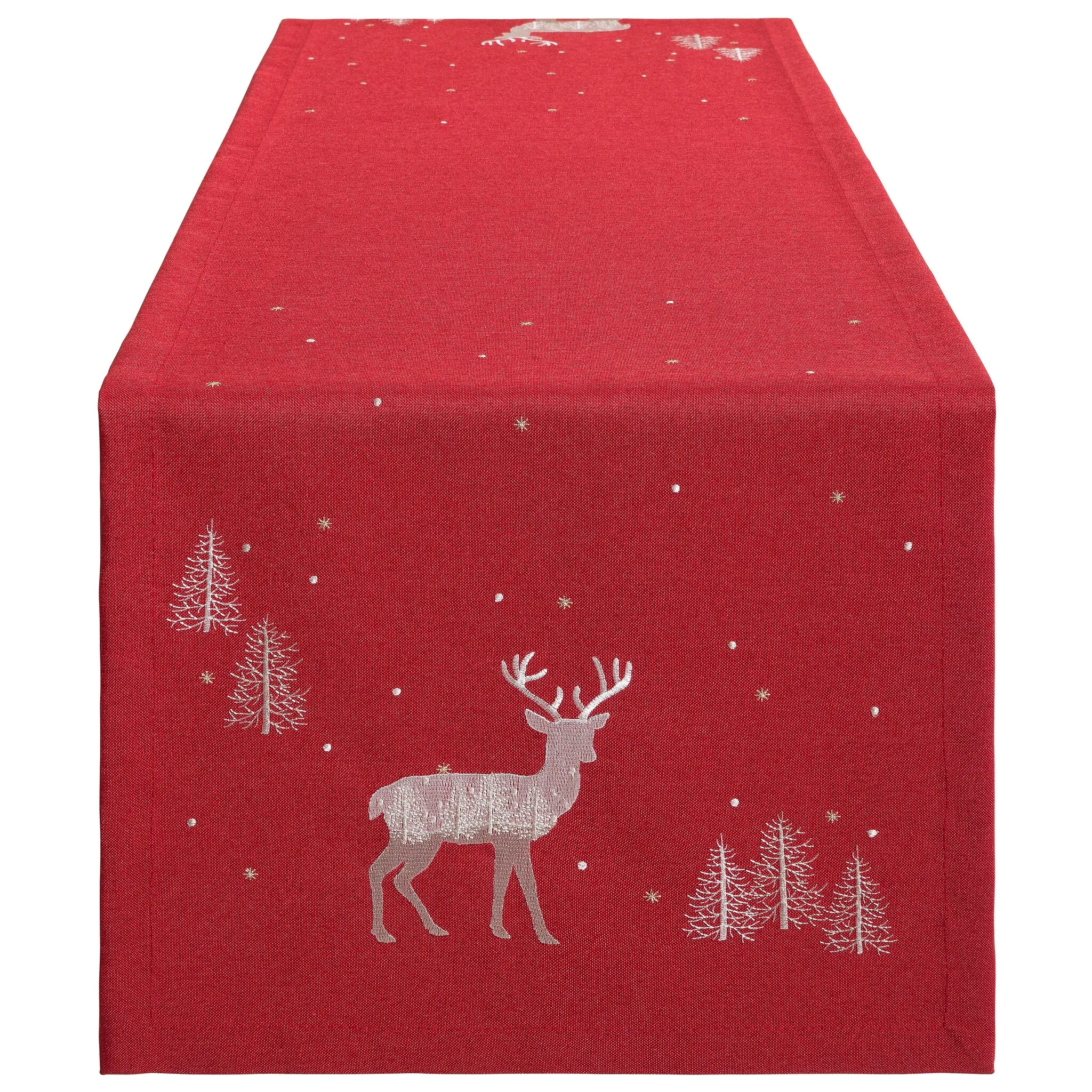 

Настольная скатерть Dreams «Олень, Новогоднее украшение, Рождество», (1 штука), Рождество, красный