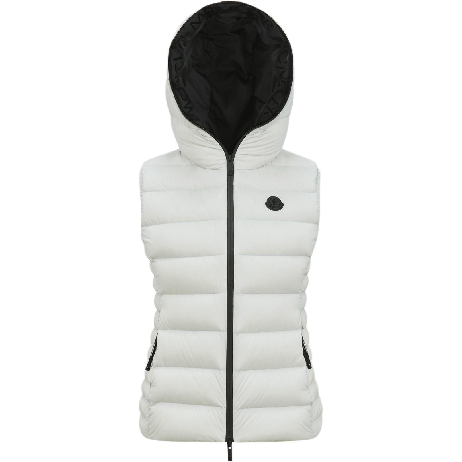 

Пуховая жилетка Barraux с логотипом Moncler, ледяной снежно-серый