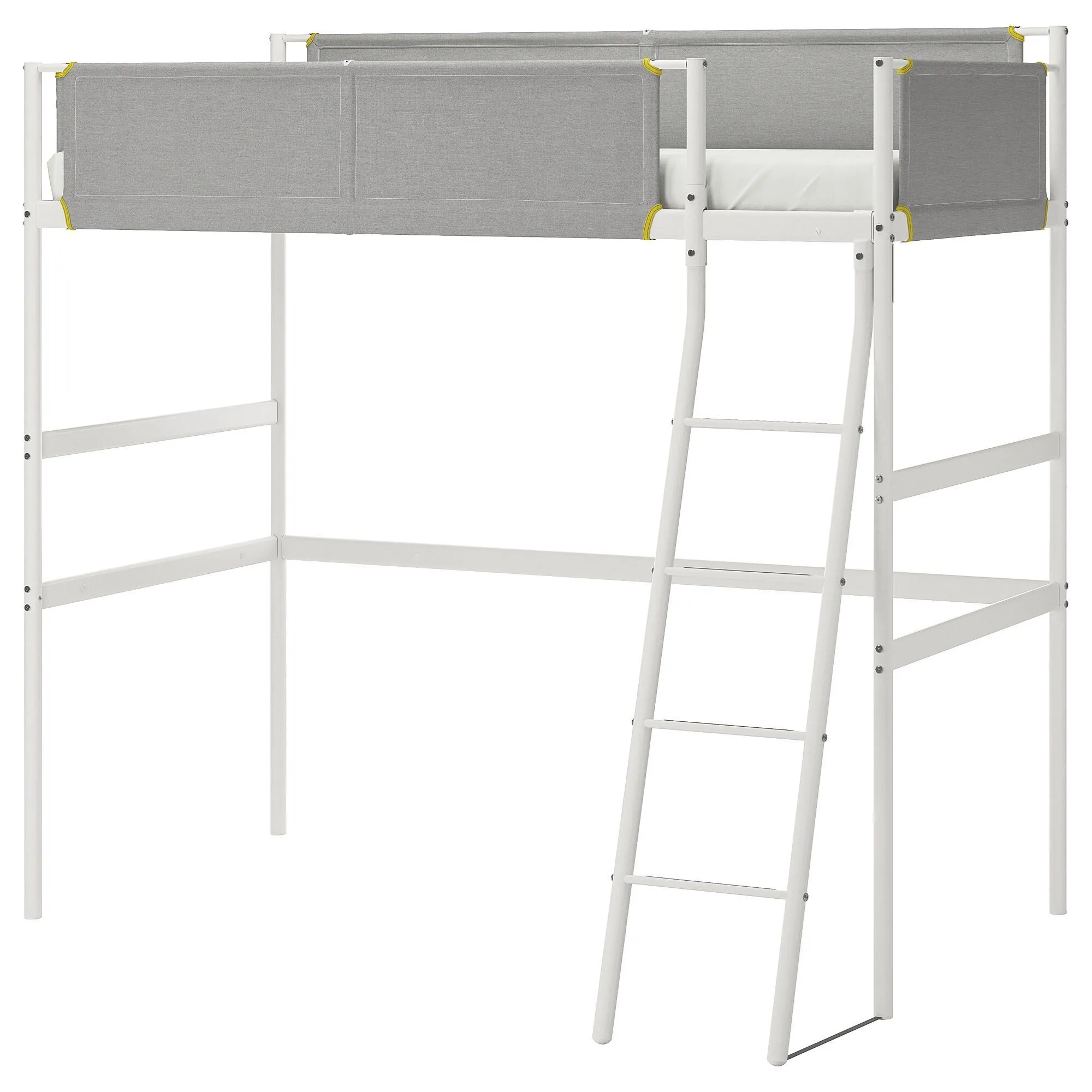 

Двухъярусная односпальная кровать Ikea Vitval, 90х200 см, белый/светло-серый