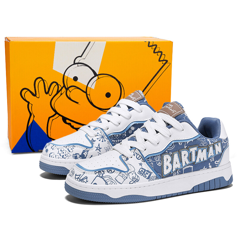 

Кроссовки The Simpsons Skateboarding Shoes Unisex Low-top, белый/синий
