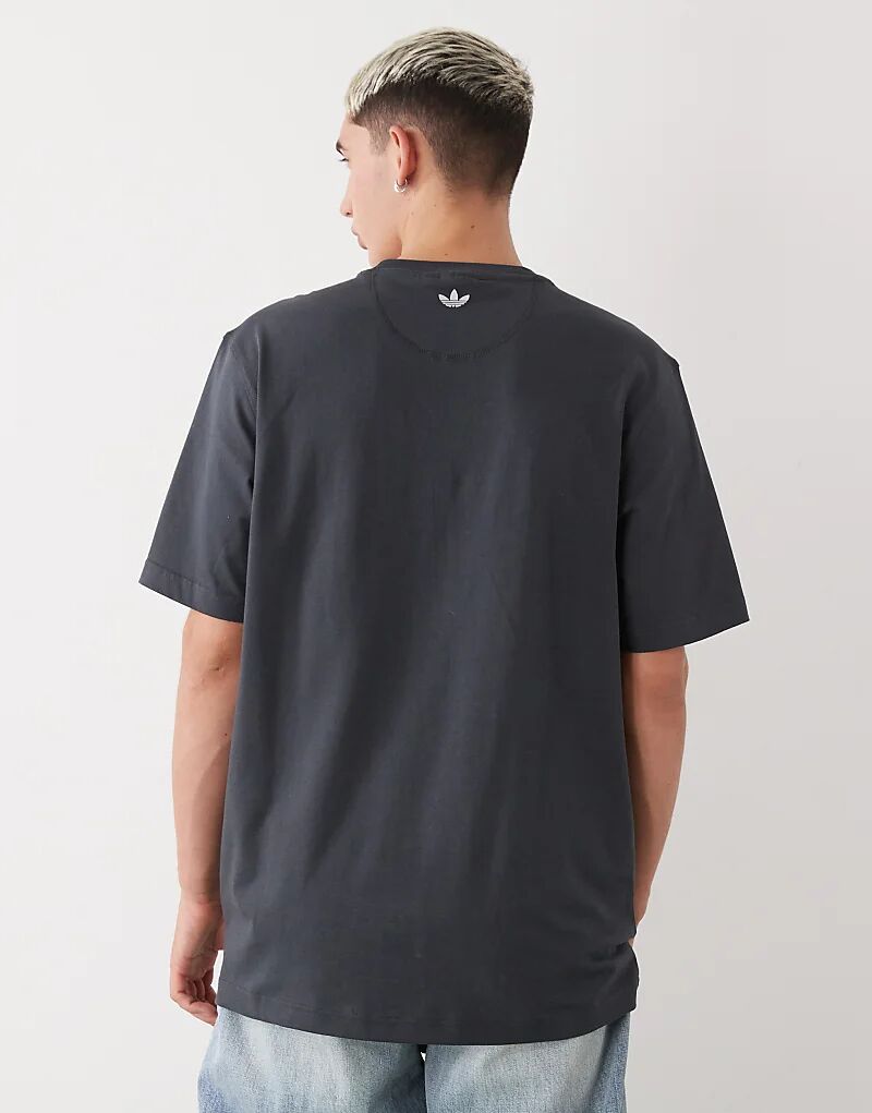 Футболка с логотипом Adidas Originals 80-х годов, цвет: черный — фото 4
