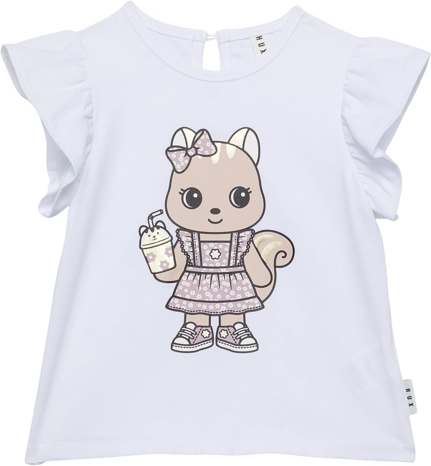 

Футболка HUXBABY Cheery Chipmunk Frill T-Shirt, белый