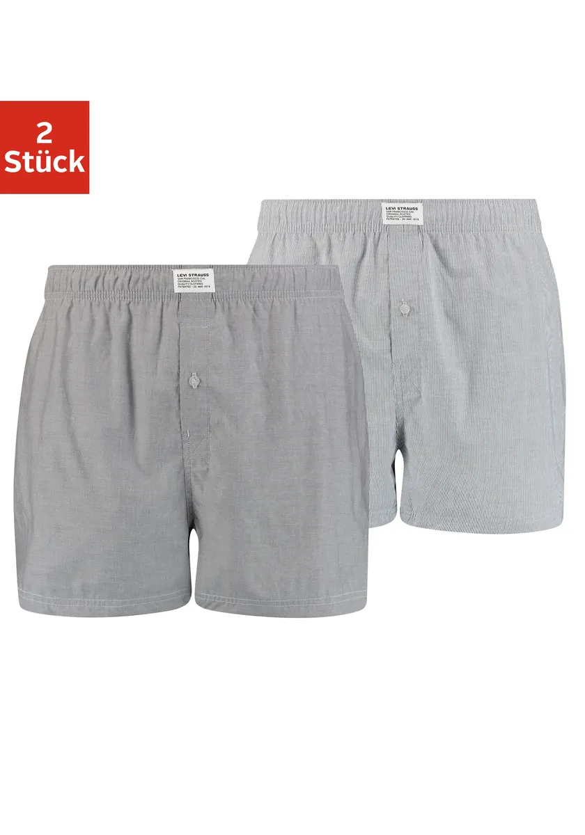 

Боксеры Levi's (упаковка, 2 шт.), с поясом с логотипом, серый